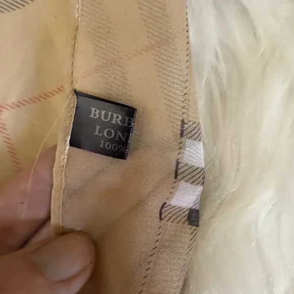 Burberry Beige and Red Plaid Scarf - Picture 5 of 5